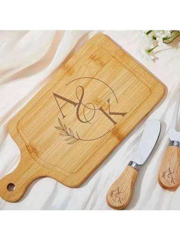 Custom Engraved Mini Serving/Bread Board Bamboo Chopping