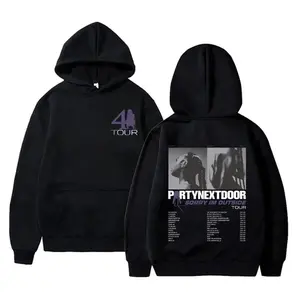 Rapper Partynextdoor Real Woman Tour Merch Hoodie PARTYNEXTDOOR 4 Graphic Sweatshirt Men Women Fashion Hip Hop Hoodies