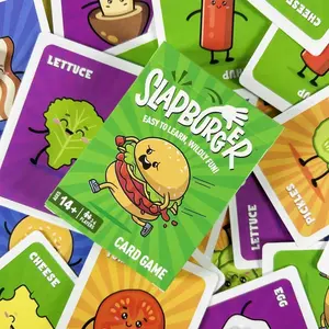 Slapburger Card Game, Fun Family Games for Game Night, Playing Card Games, Families Party Gifts, 2-6 Players, Perfect for Gatherings