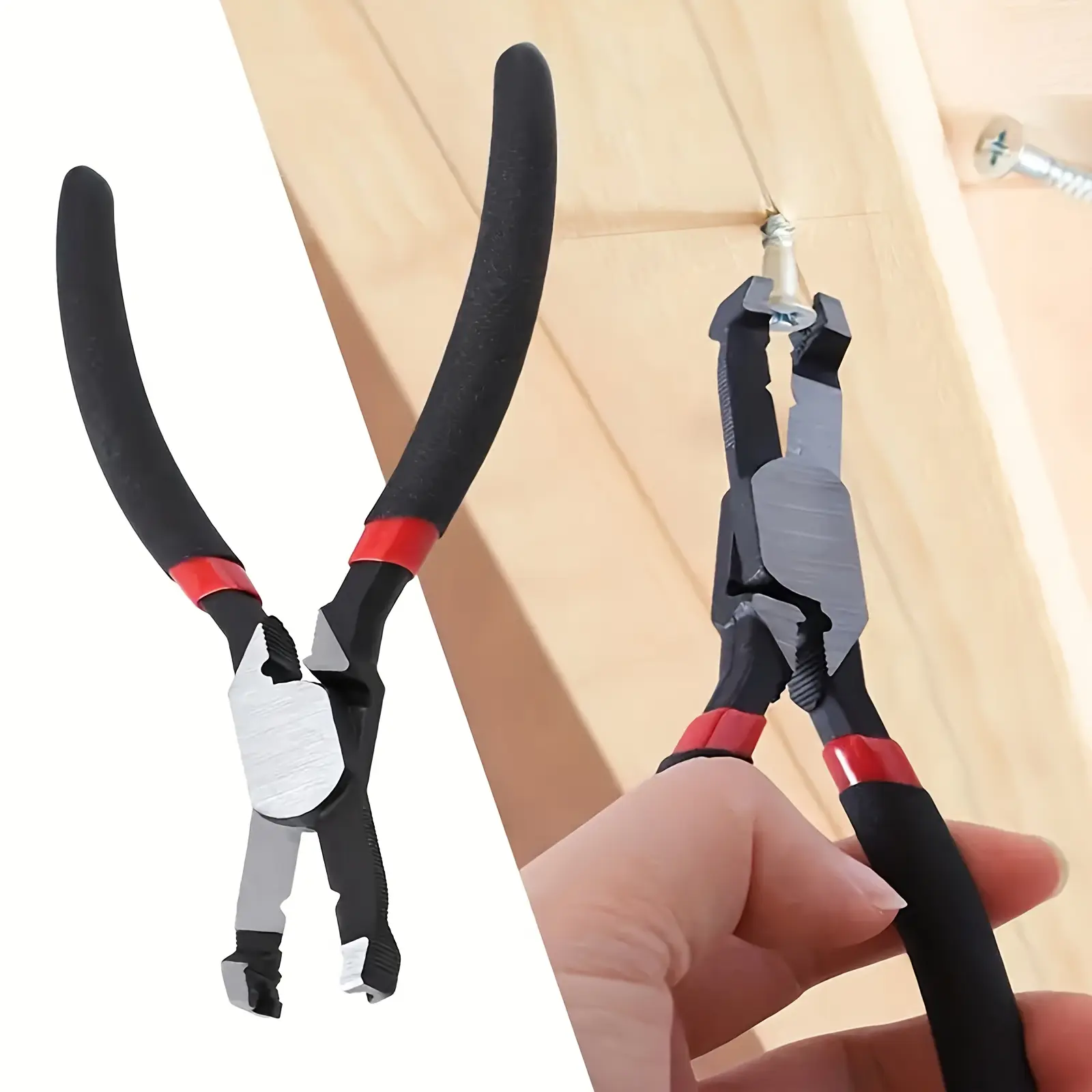 Heavy-Duty Engineer Pliers Screw Extractor - Anti-Slip Grip Metal Tool for Engineers, Stripped/Damaged/Rusted/1-Way Screws, DIY Repair Home Maintenance Tool summerwins