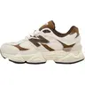 NEW BALANCE 9060 'Brown Sugar Latte' Youth Girls' Retro Round Toe Lace-Up Solid Rubber Sneakers - Shoes for Women, Walking Running Sneakers, Sporty Running Shoes, Back to School Footwear