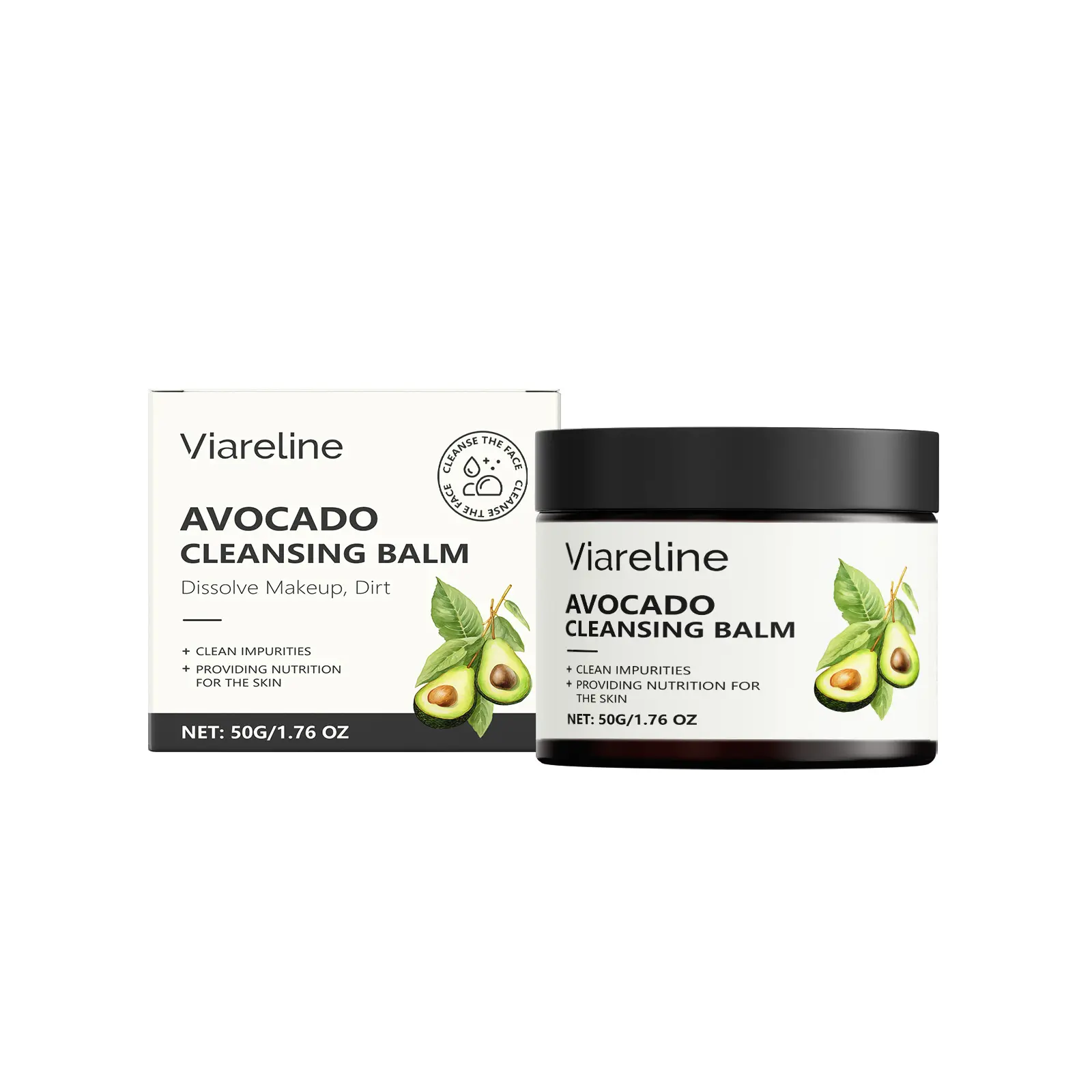 Viareline Avocado Makeup Remover Gentle, Moisturizing, Refreshing, No Residue Emulsification, Quick And Easy Rinse