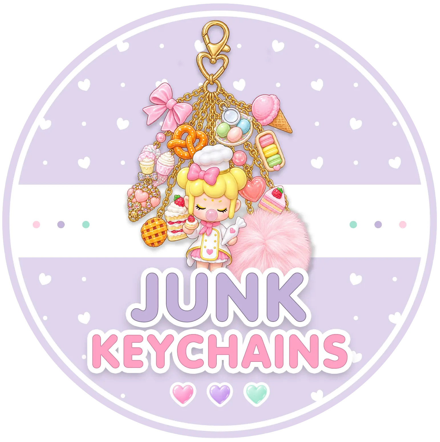 Custom Order: Four (4) Beaded Keychains