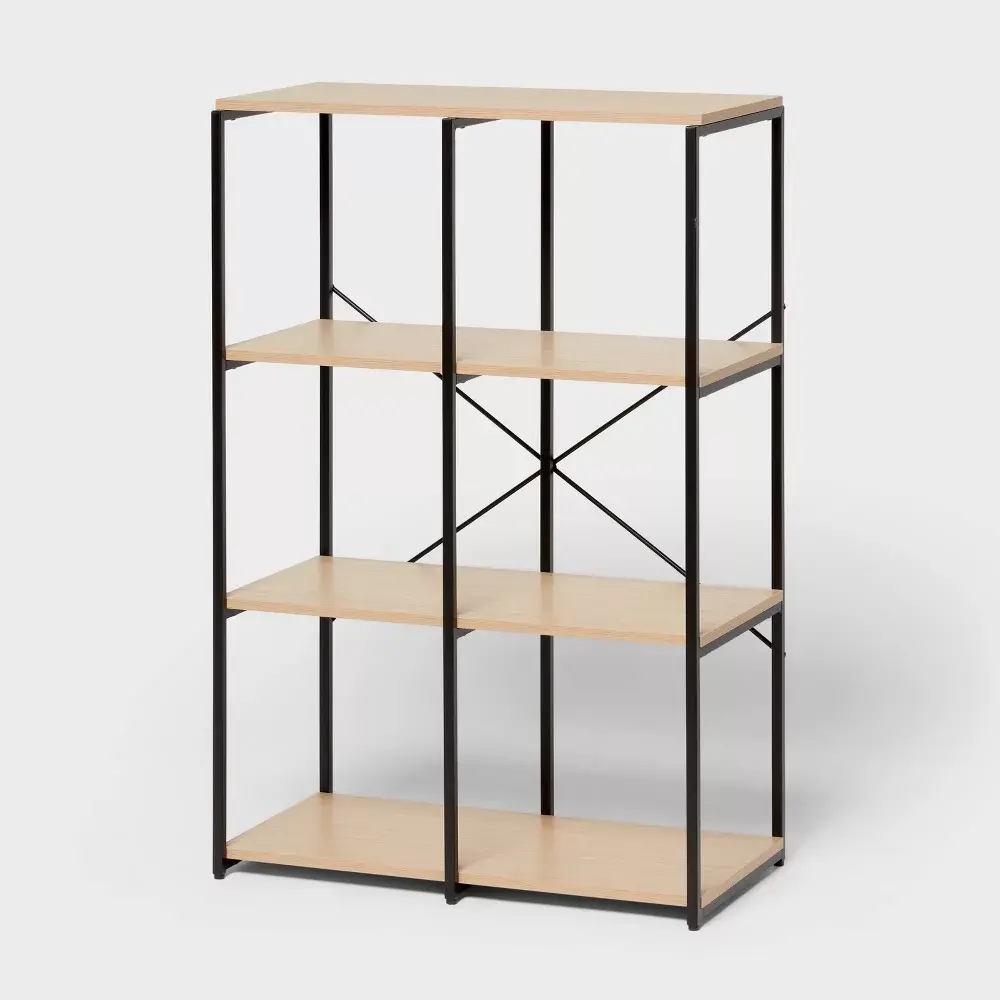 Brightroom Modern 4 Shelves Cube Organizer Storage Anti-Tipping Bins 11"