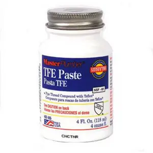 212 MAIN William H Harvey 4 oz Brushable TFE Paste - Slow Drying Thread Sealing Master Plumber Non-Stick Adhesive