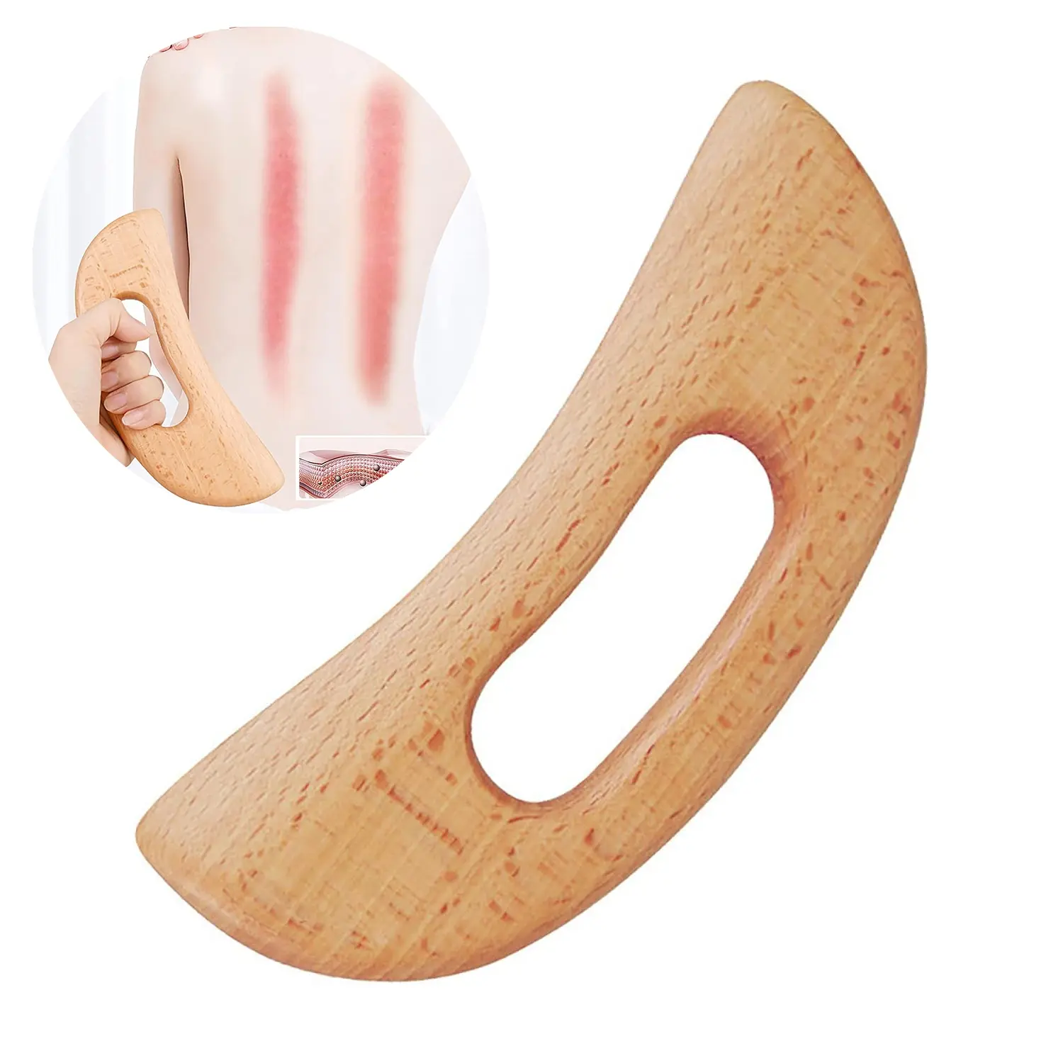 Drainage Massager, Lymphatic Drainage Tool, Wooden Smooth Gua Sha Tool for Body, Manual Massage Scraper for Anti Cellulite, Relieve Muscle Fatigue, Body Gua Sha Paddle, Body Care, Body Shaping Tool, Relaxation Aid