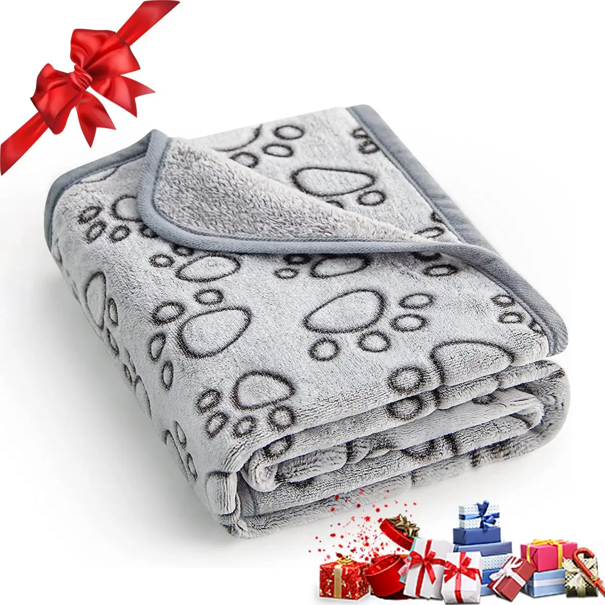 Winter Warm Pet Bed, Paw Print Pet Blanket, Soft Cute Pet Mat, Pet Sleeping Blanket for Dogs & Cats (It is Recommended to Take One Size Larger)