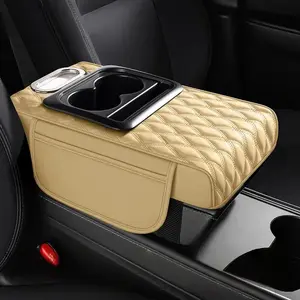 Box Storage Pocket Car Glove Compartment Pad Four-in-One Universal Model with Cup Holder and Storage for Armrest Car Heightening Paper Towel Box Multi-Functional Interior Accessories