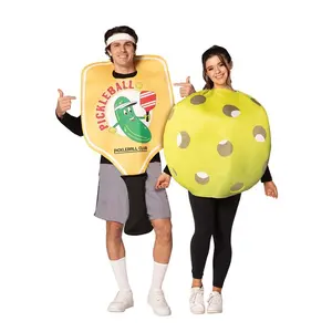 Adult Pickleball Paddle & Ball Couples Costume