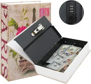 Diversion Book Safe with Combination Lock, Secret Safe Lock Box, Money Box,9.5" x 6.2" x 2.2",France