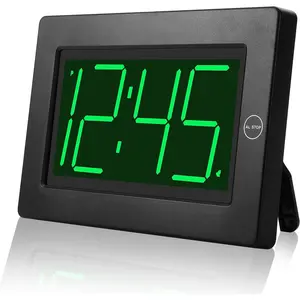 Large Digital  Clock, 3" LED Display  Operated, Dimmable Auto Night Mode, Easy to Read for Seniors Visually Impaired, Cordless Wall Clock or Table Clock for Bedroom Living Room