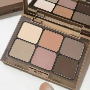 Summer 6 Colors Matte Earth Tone Eyeshadow, Long Lasting Eye Makeup Products, High Pigmented Blendable Eyeshadow Powder Palette Cosmetic Products for Girl, Brown Makeup Products,  Eye Shadow Palettes, Neutral Eyeshadow Palette, Highly Pigmented Palette