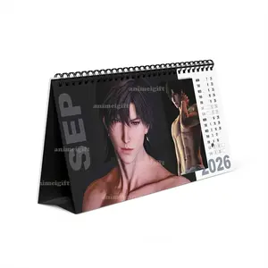 Love and Deepspace Shirtless Desk Calendar 2026, Sylus Xavier Rafayel Zayne Caleb No Shirt Calendar Gamer Home Decor Gift For Fan