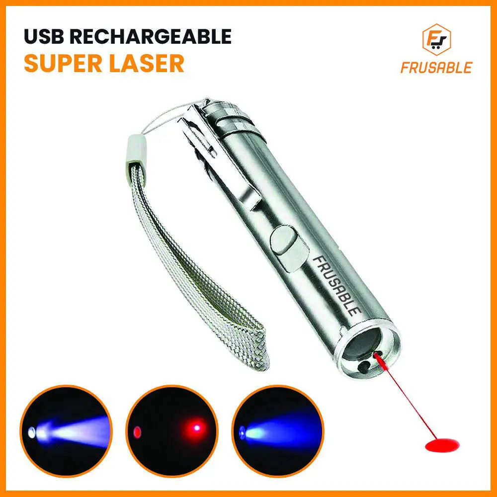 USB Rechargeable Laser Pointer Pen 3 in 1 Cat Pet Toy Red UV Flashlight - grid square cages ruffland crate grid square cage grid squares cages grid sq