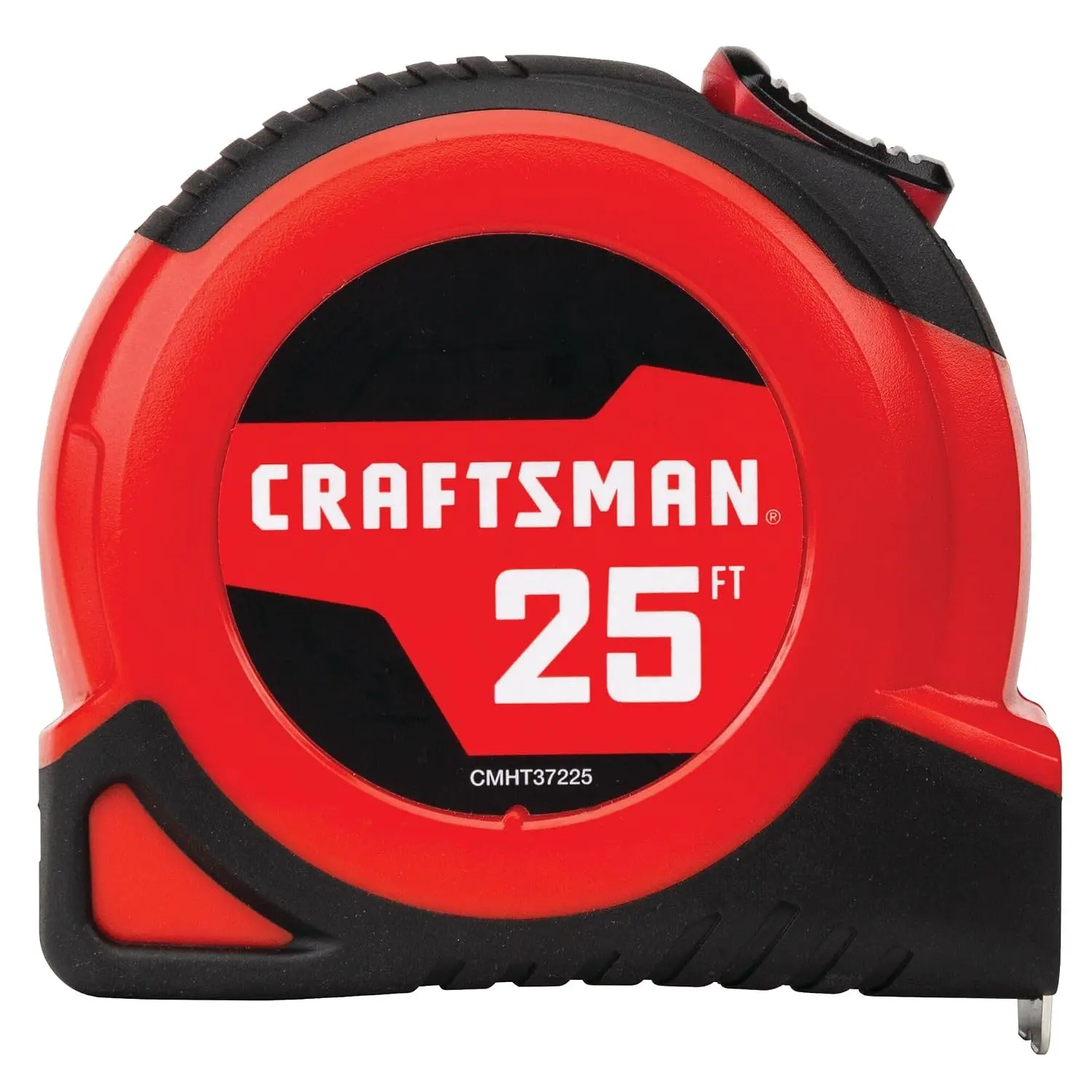 25-Foot Tape Measure with Fraction Markings and Self-Locking Retractable Blade