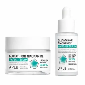 APLB LIPO GLUTA NIAC CEN 24.8% Glutathione Niacinamide Facial Cream 1.86 FL OZ- , APLB Glutathione Niacinamide Ampoule Serum – LIPO GLUTA NIAC CEN 31.3%Hydrating Brightening Firm Look Care for Smooth Even Skin Texture Daily