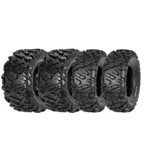 Set of 4 All-Terrain ATV/UTV Tires 26x9-12 Front & 26x11-12 Rear, 6PR ATV Tire for Trail Riding, Mud, Sand, Farm & Outdoor Work,DAV110,summerwins