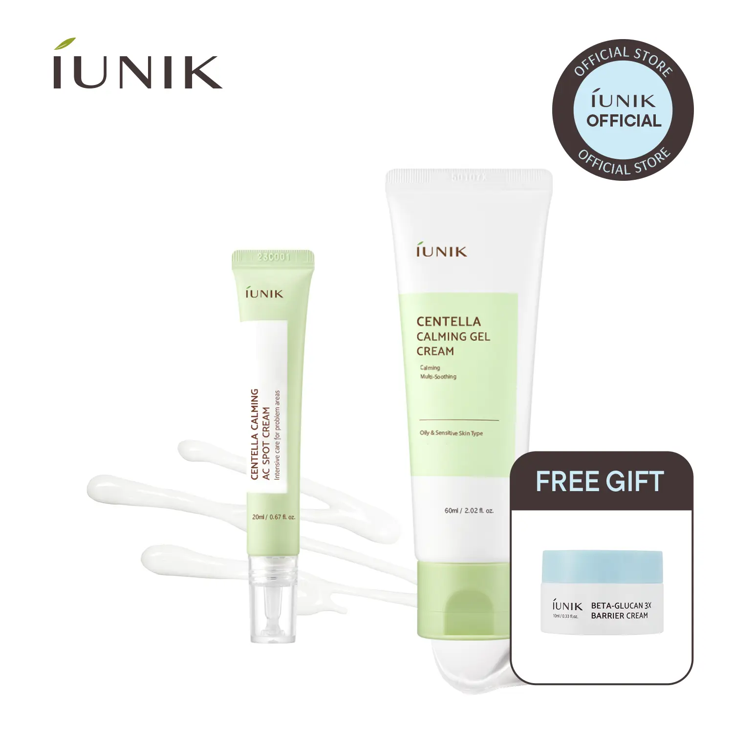 [IUNIK Official] Targeted Blemish Care Duo | AC Spot Cream + Centella Calming Gel Cream