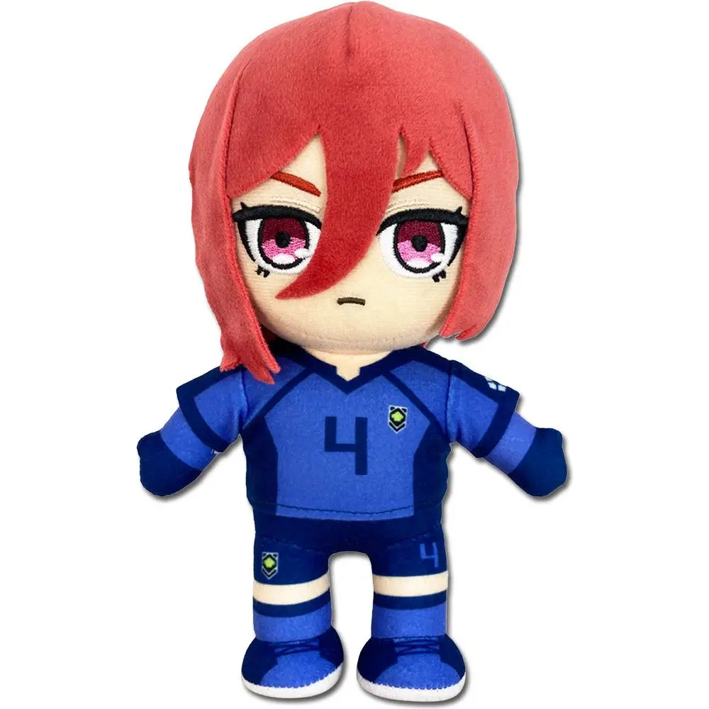 Great Eastern Entertainment Licensed Blue Lock Chigiri #4 Jersey Stuffed Animal - 8in Tall, 5.5in Wide Anime Collectible Plush Toy for Fans, Tag With Licensing Information, New, 5.5 Inches Wide