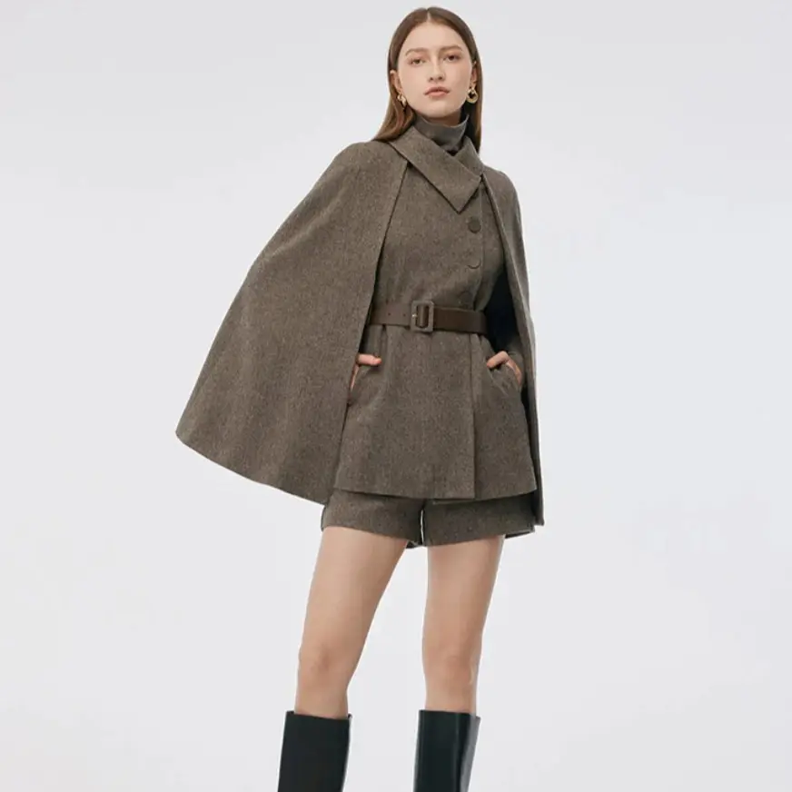 100% Washable Wool Cape And Vest Two-Piece Set Clothing Suits 100% Washable Wool Cape And Vest Two-Piece Set Clothing Suits