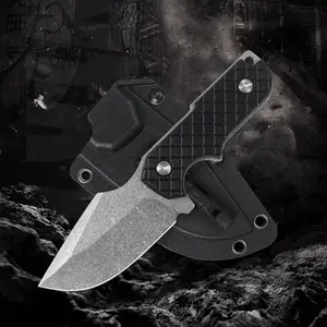 Stainless Steel Knife,G10 Handle,Knife with K Sheath,CNC Numerical Control Fine Grinding Process,Lightweight Design,for Camping,Fishing,Hiking,Men's gift