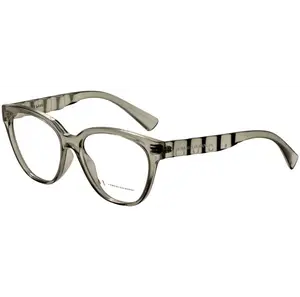 Armani Exchange Women's Decorative Eyeglasses, 54mm Shiny Transparent Green Optical Frames, Model AX3117U-8360-54