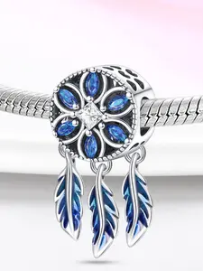 Dream Catcher Design Pendant, Feather Design Charm for Women & Girls, Fashion DIY Jewelry Accessories for Bracelet & Necklace, Exquisite Gifts