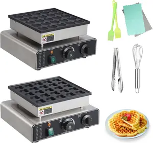 Mini Muffin Maker, 25 Hole/25 Heart, Stainless Steel, Electric, Non-Stick, 50-300C, Time Control, Silver, 850W, 110V Kitchen Appliances