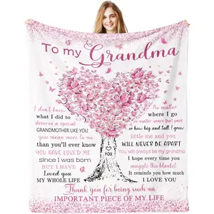 Grandma Gifts, Gifts for Grandma, Great Grandma Birthday Gifts Blanket 60"x 50", Grandmother Gifts, Birthday Gifts Ideas for Grandma, Best Grandma Gifts for Birthday, Grandmom Gift, Nana Gifts