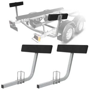 Adjustable boat trailer guide posts – Rustproof, galvanized steel with PVC protection – 43-inch height, heavy-duty, easy installation – For ski, angel, and sailboats – Set of 2