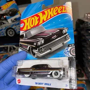 Hot Wheels '58 Chevy Impala Rod Squad Black White Purple 1:64 Diecast Car