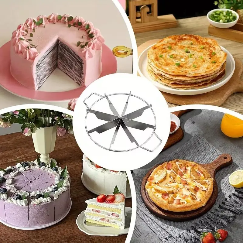 Stainless Steel Cake Cutter, Heat-Resistant Dessert Divider, Food-Safe, Dessert Tool, Kitchen Gadgets, Easy to Use, Quick Cutting, Ideal for Home, Restaurant, Hotel