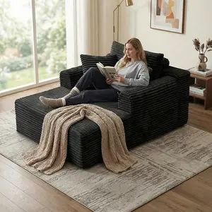 Frameless Flannel Fabric Cloud Sofa Bed - Single Floor-Standing Indoor Lounge Chair, Ideal for Living Rooms, Bedrooms, Nap & Reading Use
