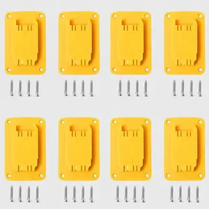 8-Pack tool holder wall-mounted Yard Tool Rack for 12V 20V tool holder (yellow)