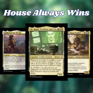 MTG Proxy 100+ Cards – House Always Wins – Multi-Color Value Engine & Control Strategy – EDH Commander Fantasy Gift Deck