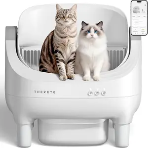 SC06 Open-Top Automatic Cat Litter Box, Self-Cleaning with App Control Wifi, Odor-Free Waste Disposal includes Trash Bags