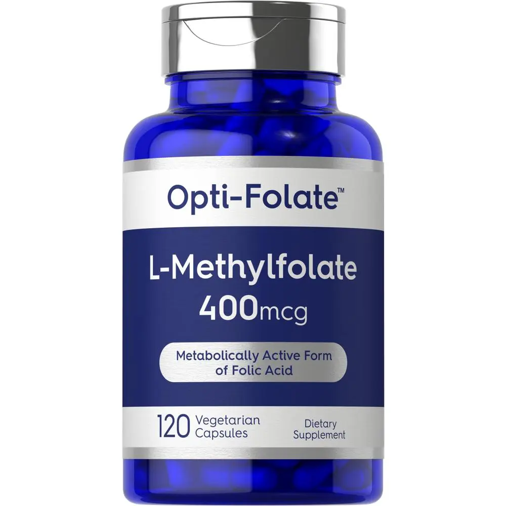 Carlyle L Methylfolate 400mcg | 120 Capsules | Vegetarian | Non-GMO, Gluten Free | Optimized and Activated Methyl Folate | by Opti-Folate