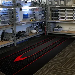 Cool Pattern Racing Mat, Cyberpunk Metal Style Car Parking Pad, Garage Floor Mat, Display Mat for Garages and Showrooms