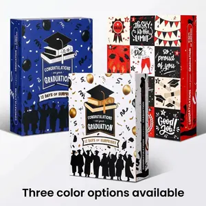 Glenmal Graduation Countdown Calendar Gift Box, 12 Days 2026, Fill It Yourself, Coconut Fiber Filler, //blue, for High School College Graduates, Graduation Gifts