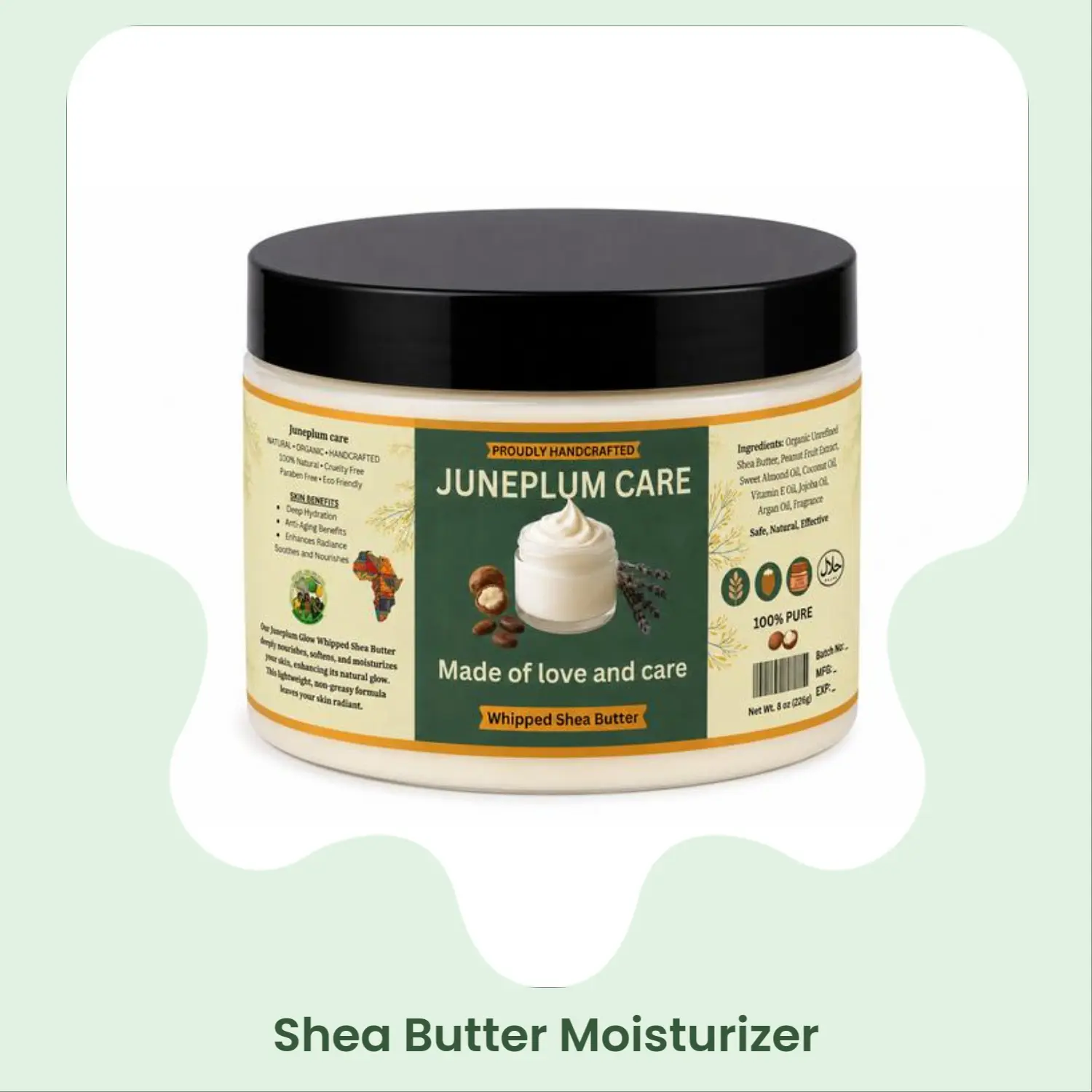 Juneplum Infused Shea Butter Body Cream - Hydrating Daily Skin Moisturizer (Beauty & Personal Care, Bath & Body Care)