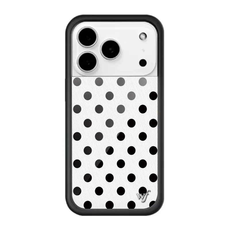 WF Phone Case Polka Dots Black/White/Brown/Yellow Polka Dots for iPhone 17/16/15 Pro Max