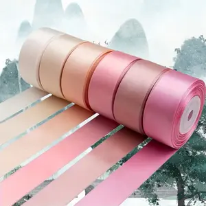 6 Pack Polyester Satin Ribbon 1 Inch, Multiple Colors, Perfect for Weddings, Bouquets, Packaging, Hair Accessories, 30 Yards Festival Party Decorations, Decor Gifts, Gift Wrapping Supplies