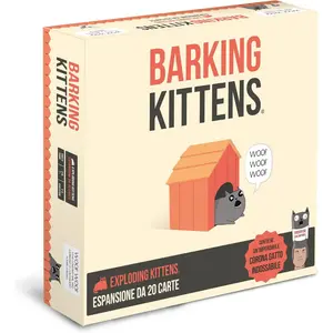 Asmodee - Barking Kittens, Expansion Card Game Exploding Kittens, Themed Cards