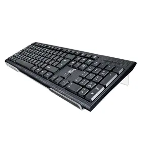 FixtureDisplays® Clear Acrylic Keyboard Tilt Stand, Universal Elevated Stand for Easy Ergonomic Typing, Computer Gaming and Working at Home and Office 15.74" wide x 1.57" high x 5.3" D 15578
