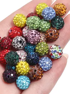 100pcs Soft Clay Straight Hole Beads Bead Assortment Random Mixed Colors Round Colorful Bracelet Beads Stackable Bead for DIY Jewelry Making Accessories DIY Beading Accessories