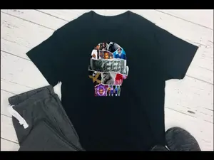 Breezy back of head collage DTF Iron on transfer for clothing t-shirts and hoodies