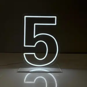 Number 5 Neon Light - Sleek Minimalist Design for Modern Elegance in Homes Offices & Event Spaces with Vibrant Neon Glow outdoorfun Lighting Neon Tube Lamp