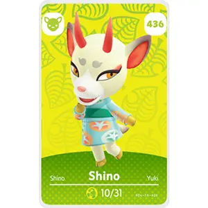 Shino - Villager NFC Card for Animal Crossing New Horizons Amiibo
