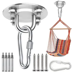 Upgrade Hanging Hammock Kit, Hammock Hooks, Swing Hook Clips for Hammock Chairs, Trees, Yoga, Gym Equipment