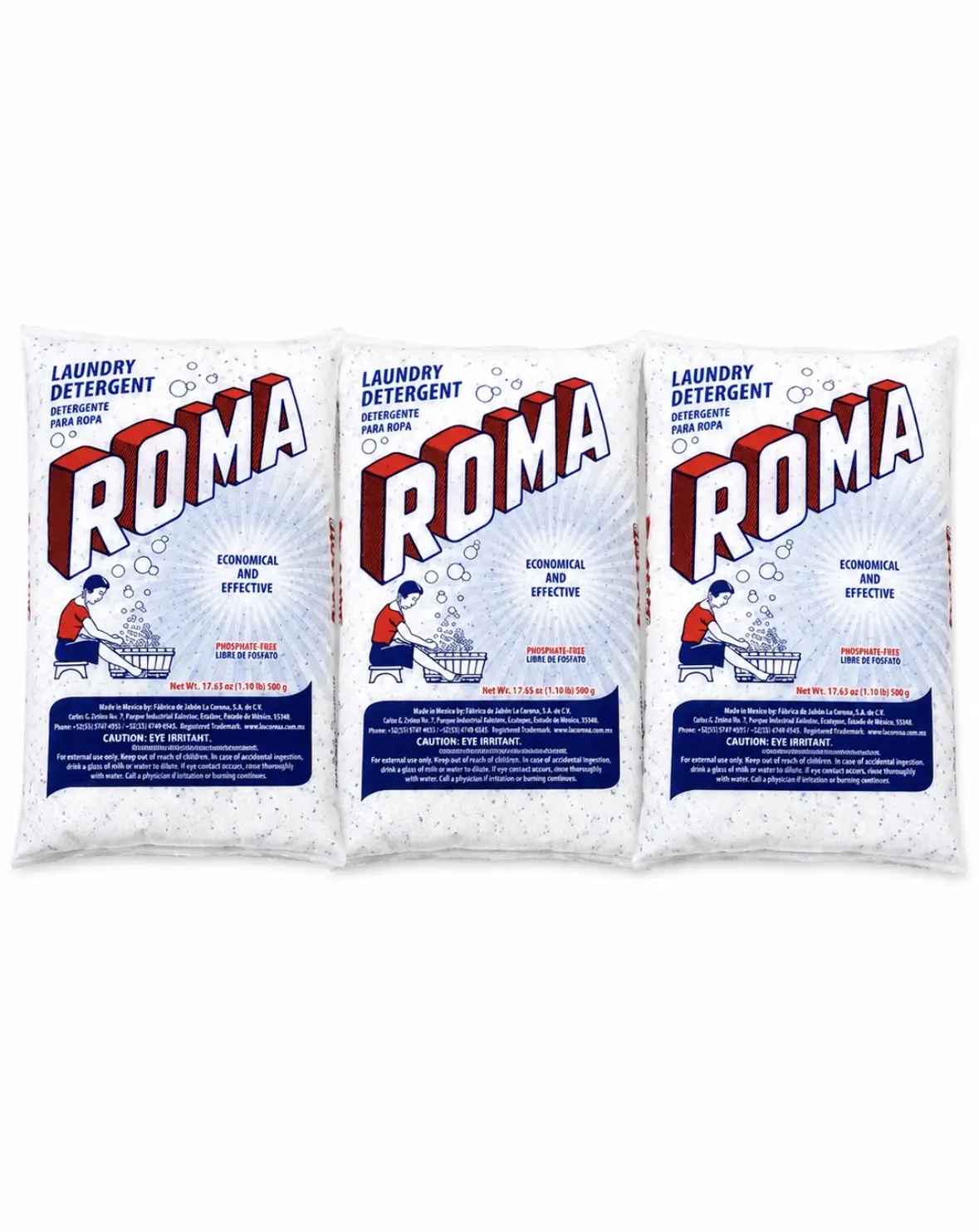 Roma Laundry Detergent Powder 500g (3 Pack)